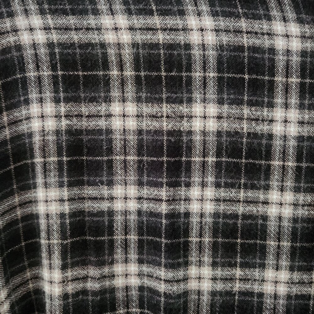 BDG Urban Outfitters Black White Plaid Long Sleeve Shirt Dress - Size M - Picture 5 of 10